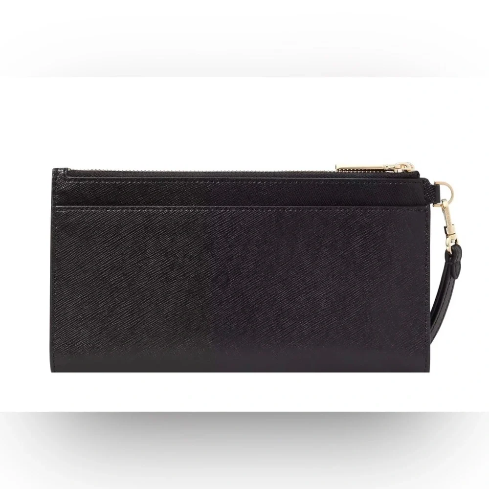Kate Spade NWT Clutch/Wristlet, Double Zipper, Madison, Saffiano Leather, Black